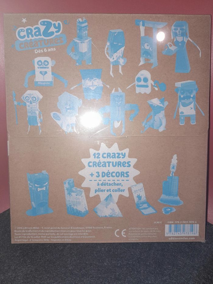 coffret neuf emballé de papertoys Crazy créatures - photo numéro 2