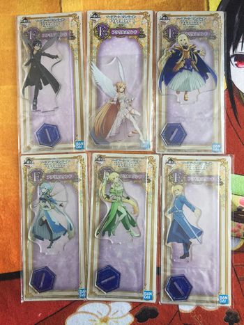 Kirito Asuna Alice Leafa Sinon Eugeo War of Underworld stand set Sword art online SAO Ichiban Kuji