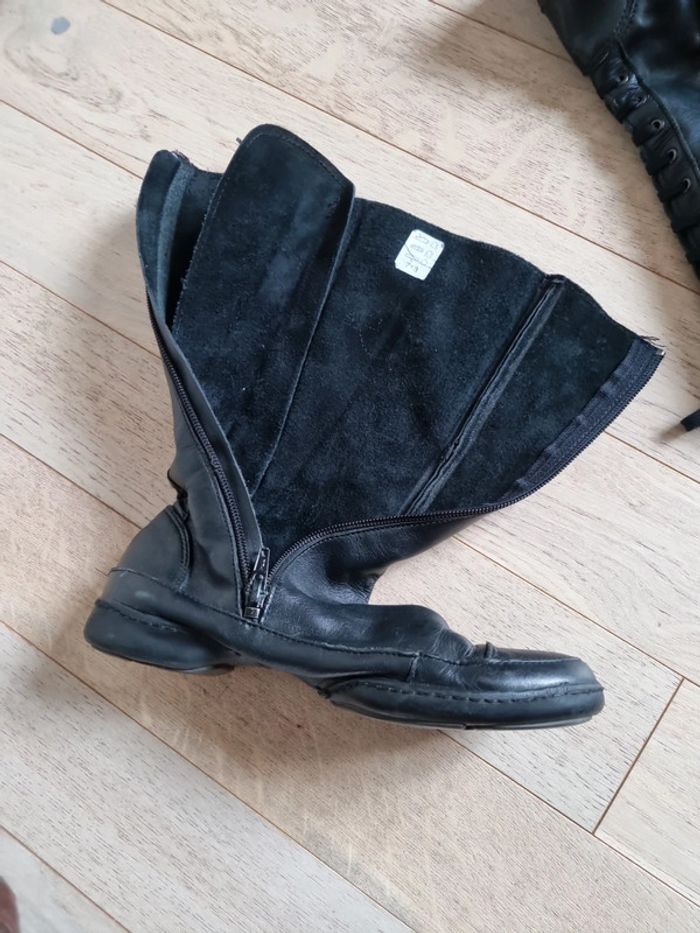 Bottine texte cuir 37 noir - photo numéro 7