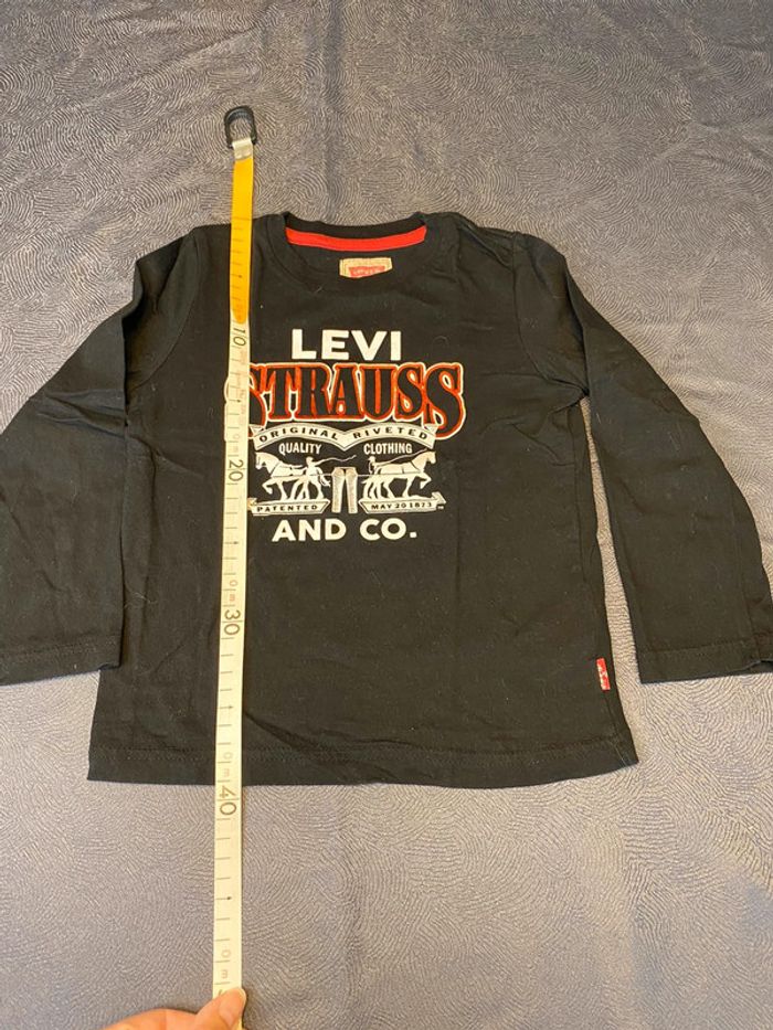 Tee shirt manches longues levis noir 4 ans - photo numéro 2