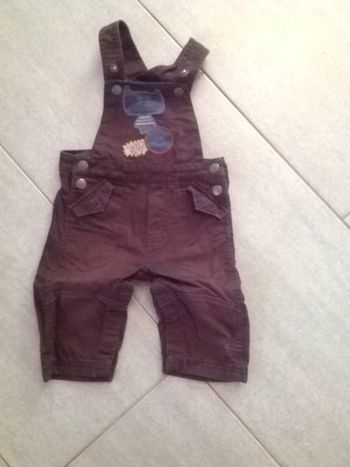 Salopette marron DPAM - 6 mois
