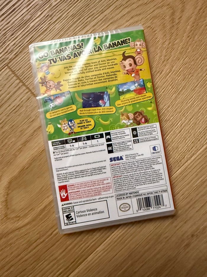 Super Monkey Ball Banana Mania, Jeu Nintendo Switch NEUF sous blister - photo numéro 2