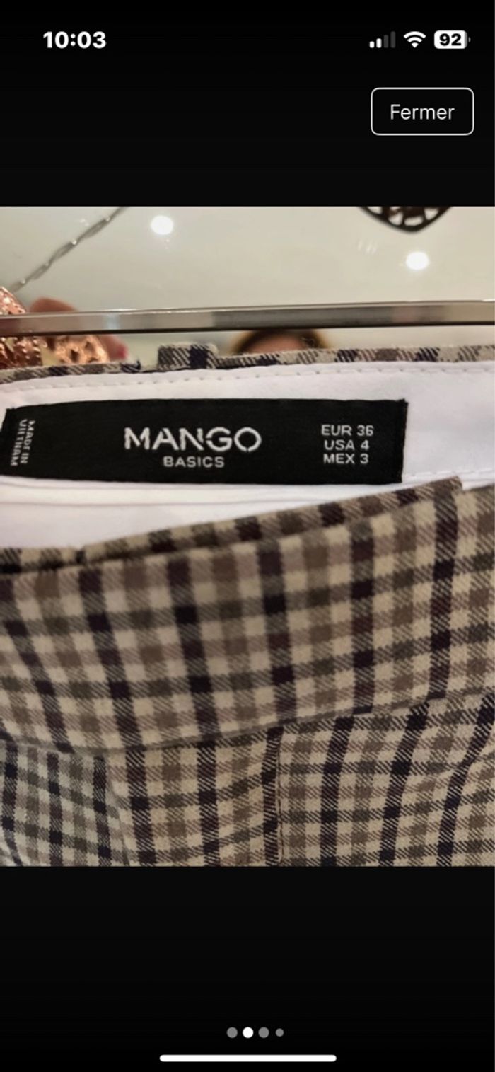 Pantalon à carreaux mango - photo numéro 3