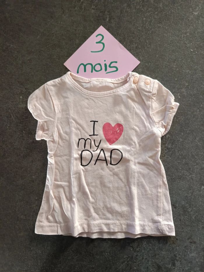 T-shirt "I love my Dad" 3 mois