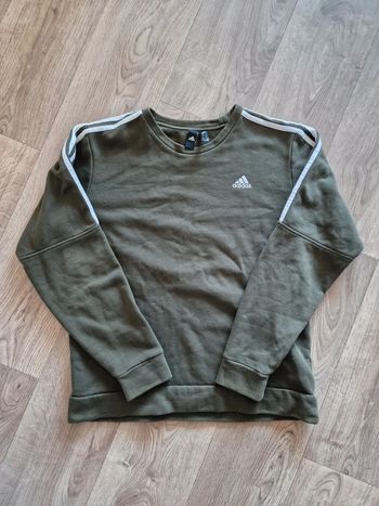 Adidas - Sweat / pull manches longues, col rond - Kaki - Médium