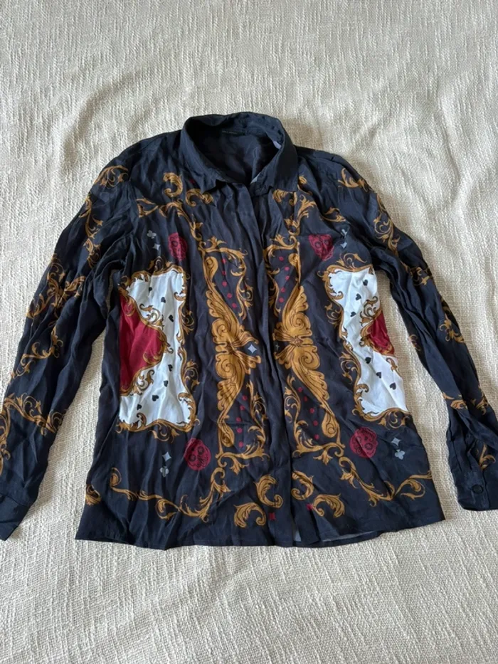 Chemise ikks taille 36 noir à motif - photo numéro 2