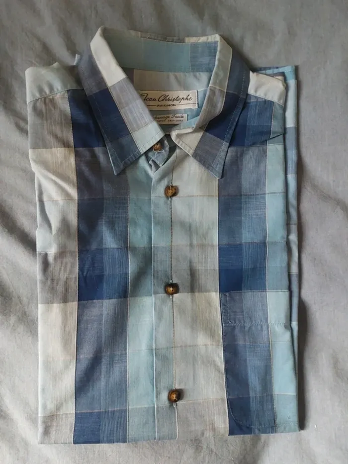 Chemise carreaux homme manches courtes