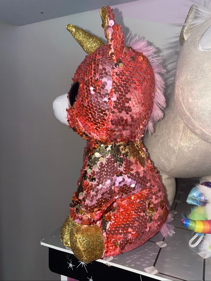 Peluche licorne à sequins - photo numéro 2
