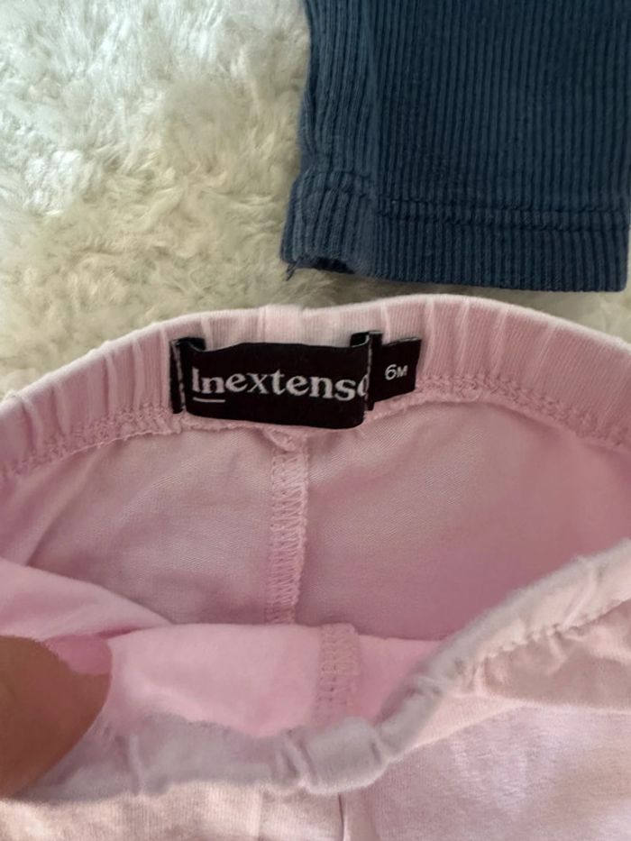 Lot de 4 pantalons / legging / bermuda - 6 mois - photo numéro 5