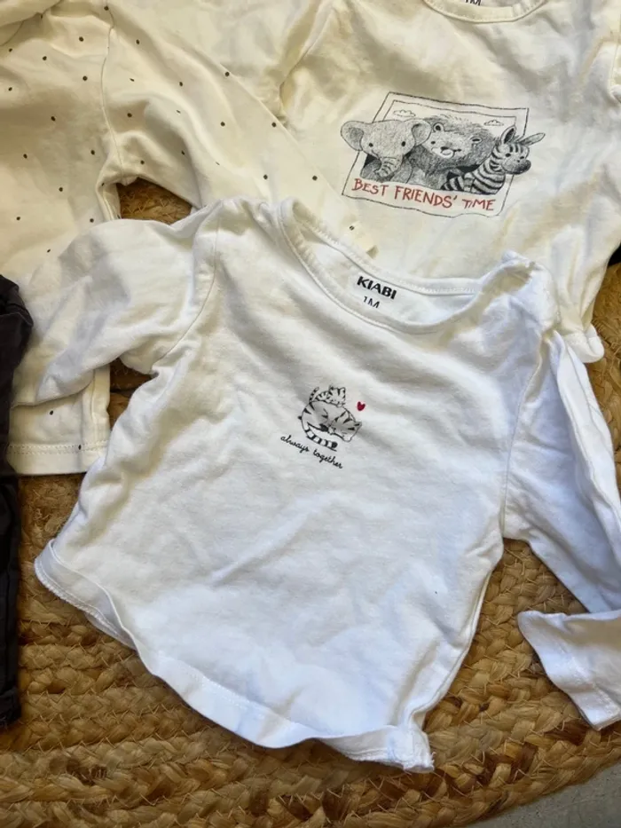 Lot de 7 tee-shirt en 1 mois - photo numéro 5