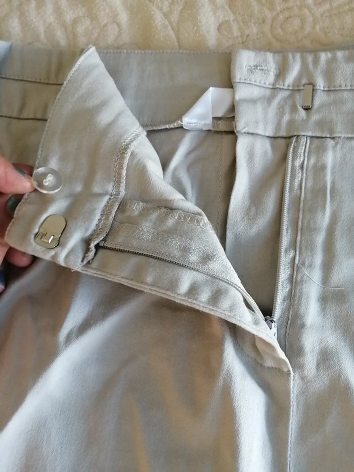 Jupe tailleur toile beige 38 - photo numéro 5