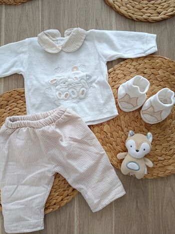 🌼 Pantalon, pull et chaussons - 3/6 mois 🌼