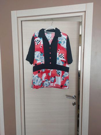 Chemisier imprimé vintage fluide