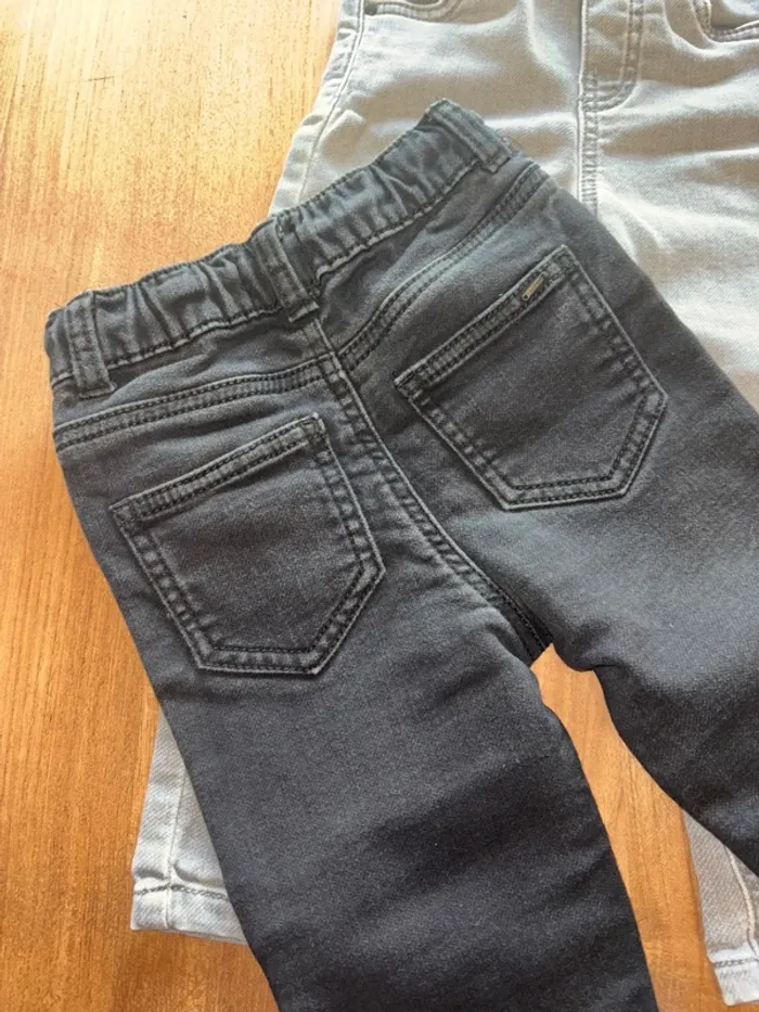 2 jeans taille élastique 18/24 mois mango - photo numéro 5