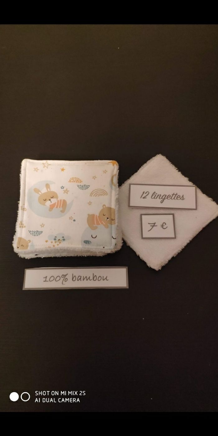 12 lingettes lavables neuf