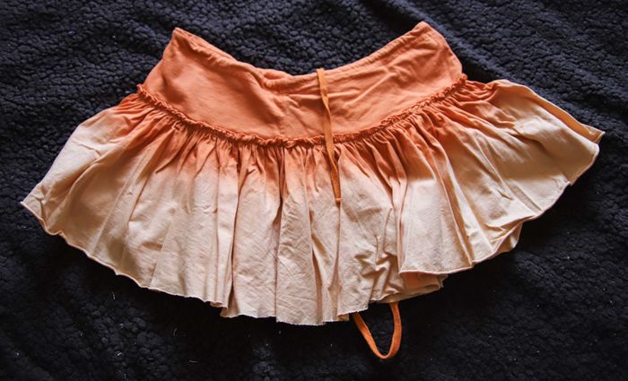 Mini jupe à volants oranges tie and dye - photo numéro 4