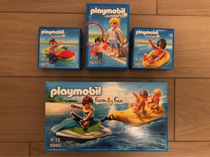 Summer Fun Packs 6675 + 6676 + 6677 + 6980 Playmobil 4/6+