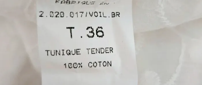 Blouse blanche dentelle brodée Shana Taille 36 Neuve - photo numéro 6