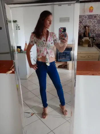 Blouse femme 36 manches courtes "dolce vita" c87