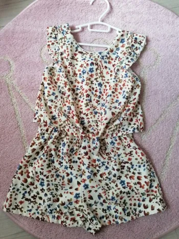 Combinaison short été fluide fille