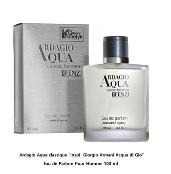 Ardagio Aqua classique "inspi  Giorgio Armani Acqua di Gio" Eau de Parfum Pour Homme 100 ml