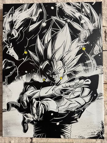 Tableau Vegetto fusion Dragon Ball en toile 30x40cm
