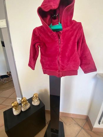 Gilet en velour fille 18-24 mois