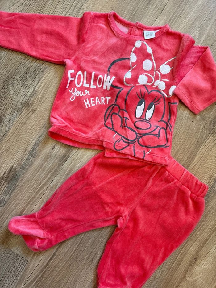 Pyjama 2 pièces rose Minnie Disney 12 mois
