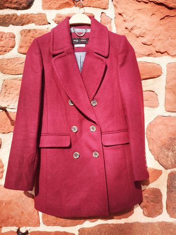 Manteau mi long Formula Joven bordeaux