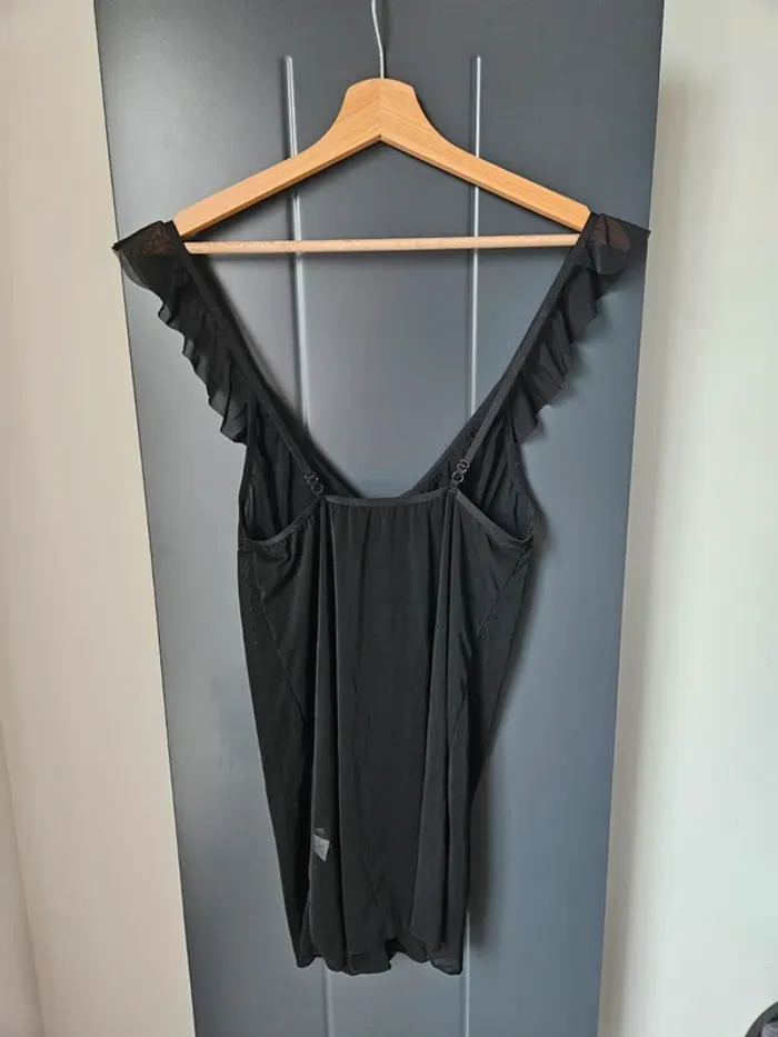 Nuisette Babydoll ouverte Noir transparente Taille L/Xl - photo numéro 2