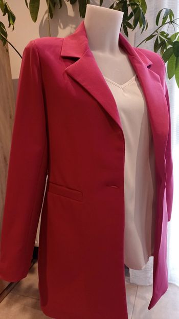 Veste longue fuchsia
