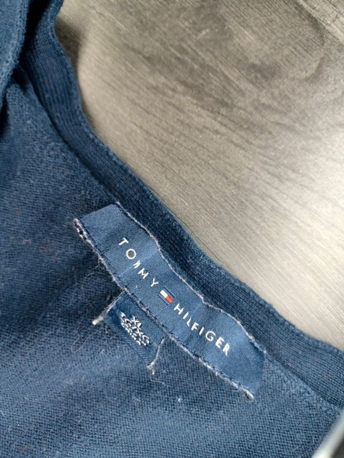 Manche longue col v noir à points rouge Taille XL femme - photo numéro 2