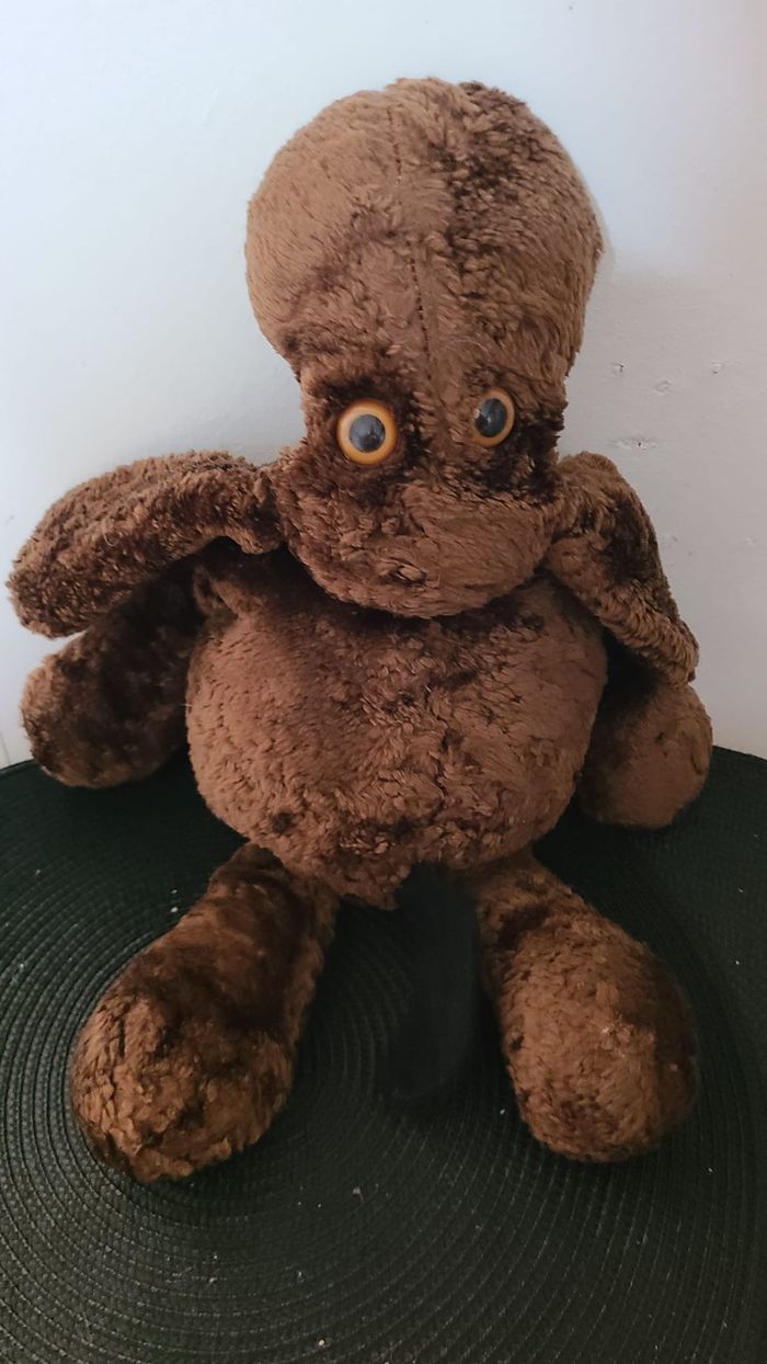 doudou vintage chien marron corps souple - photo numéro 5