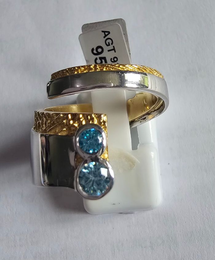 Bague en argent 925 mil, neuf avec étiquette, taille 57 - photo numéro 2