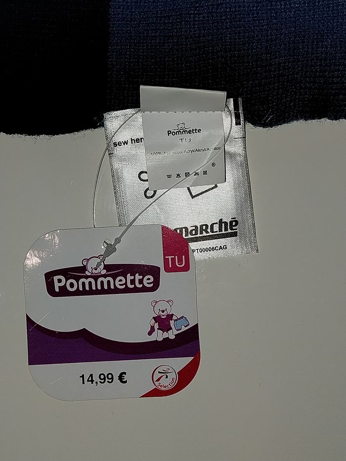 Écharpe pommette bleu avec motif - photo numéro 5