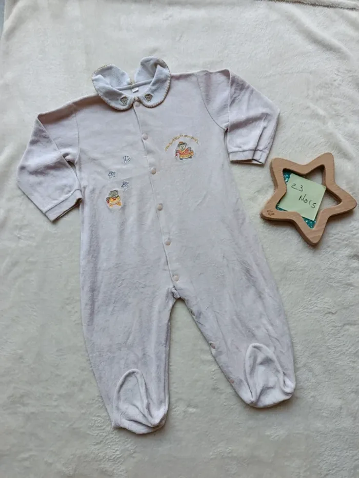 Pyjama velours rose 23 mois