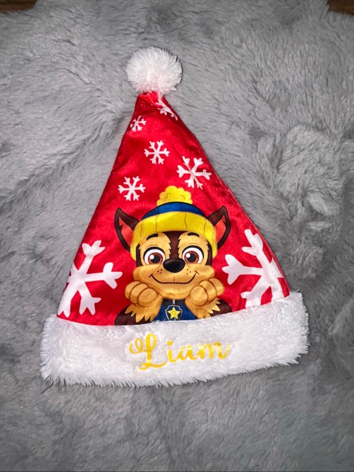 Bonnet de Noël pat patrouille prénom Liam