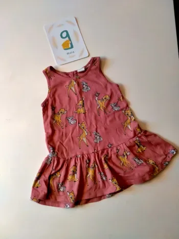 Robe bébé H&M 9-12 mois Thème Bambi