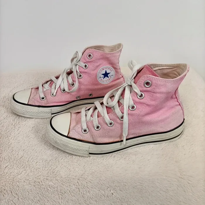 Paire de converse roses claires taille 36 - vintage - photo numéro 4