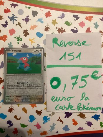 carte Pokémon porygon reverse 137/165 EV3.5 collection 151 FR neuf sortie de booster
