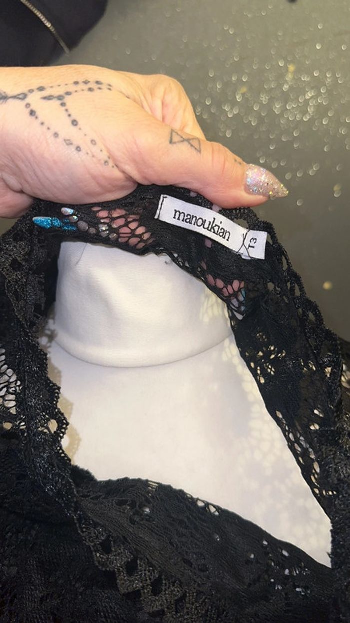 Superbe robe noire dentelle, Manoukian, taille 40 - photo numéro 7