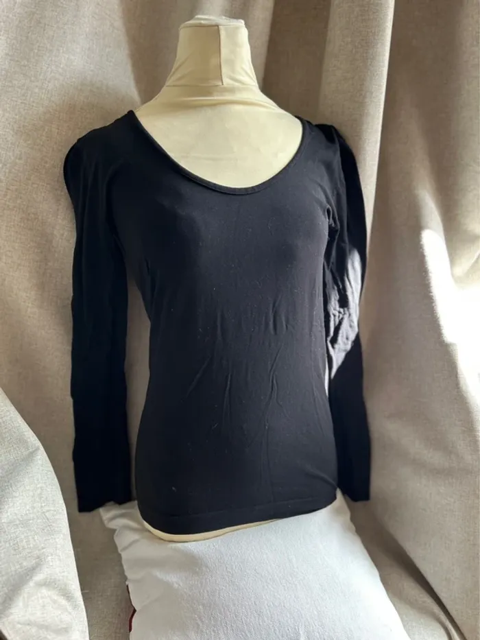 T-shirt manches longues noir Le Bourget - photo numéro 2
