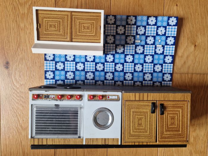 Cuisine vintage tôle métal jouet enfant rétro 1960 collection