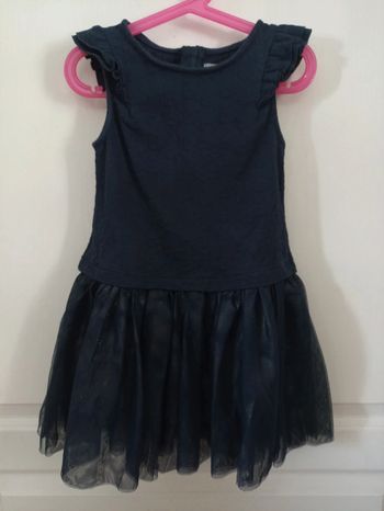Robe tulle bleu nuit Vertbaudet 7 ans