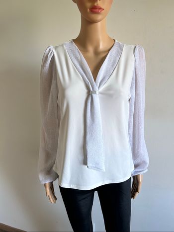 Blouse blanche à manches longues Morgan taille S comme neuve