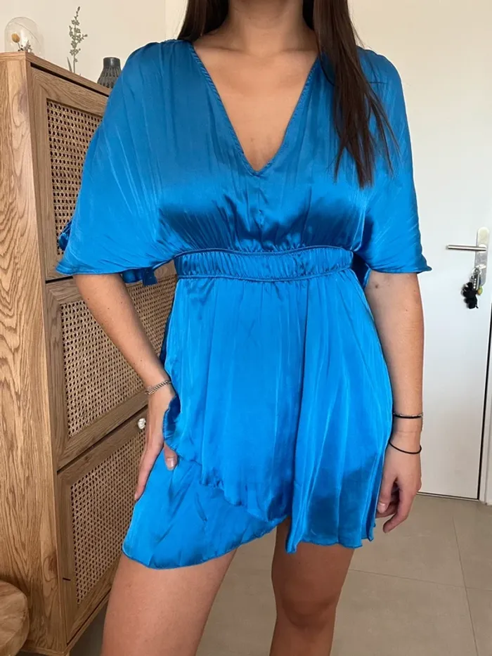 Combi short bleu électrique Zara neuf - photo numéro 2