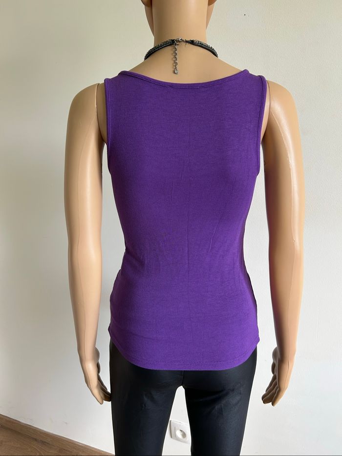 Débardeur violet sans manches Morgan taille XS jamais porté - photo numéro 5