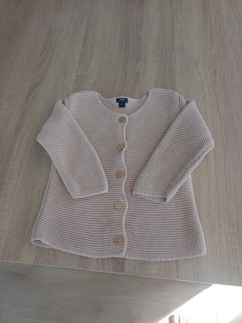 Gilet rose pâle 18m/24m