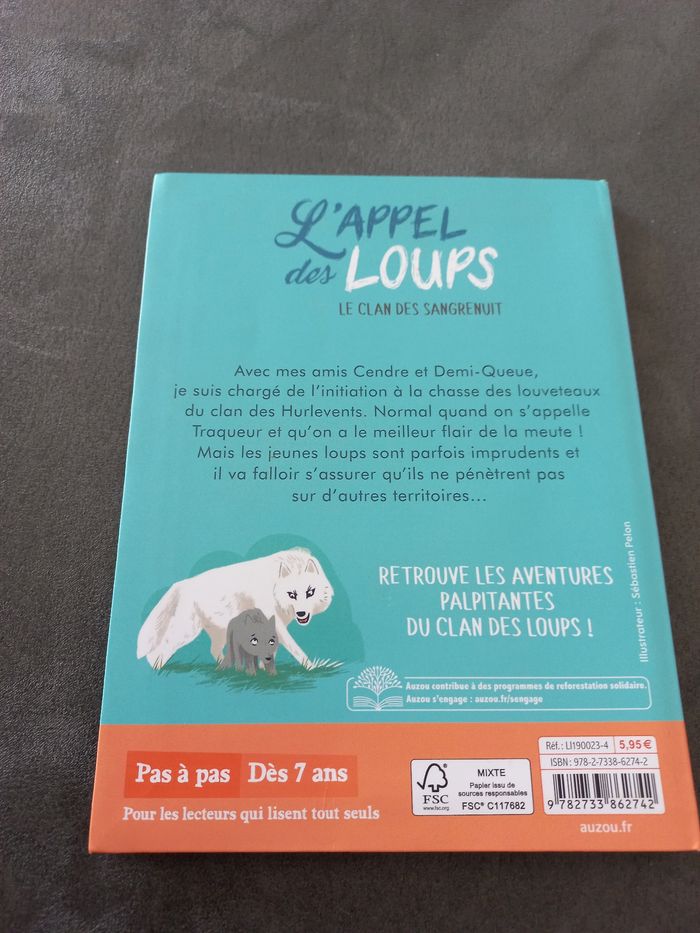 Livre auzou romans l'appel des loups ce1 ce2 pas à pas - photo numéro 2
