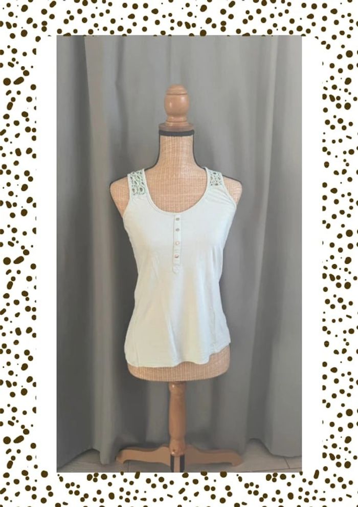🌿 Débardeur H&M femme taille S - détails en dentelle - très bon état 🌿